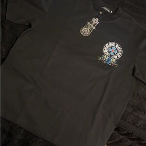 Chrome Hearts Black Tee with Colorful Graphic